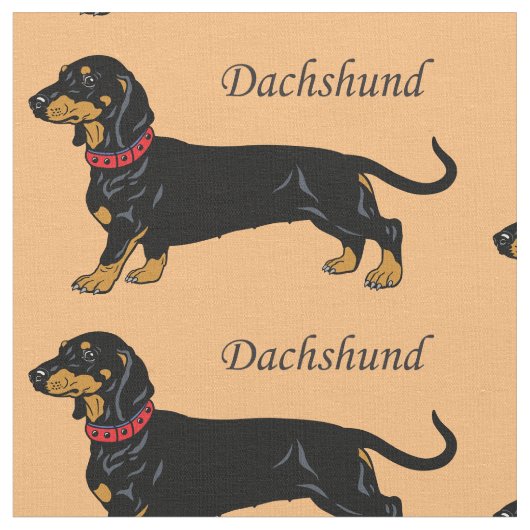 Dachshund-Hondenras Stof (Close Up)