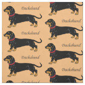 Dachshund-Hondenras Stof (Swatch)