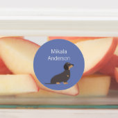 Dachshund-hondkleuren waterdicht etiket labels (Aangebracht)