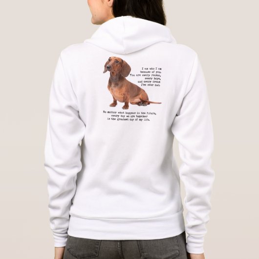 Dachshund Hoodie (Achterkant)