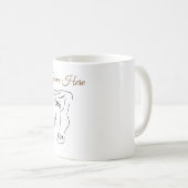 Dachshund hoofd, kunsttekening Dachshund Koffiemok (Voorkant rechts)