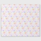 Dachshund hoofd, kunsttekenpapier cadeaupapier (Vlak)