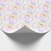 Dachshund hoofd, kunsttekenpapier cadeaupapier (Hoek)