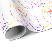 Dachshund hoofd, kunsttekenpapier cadeaupapier (Rol Hoek)