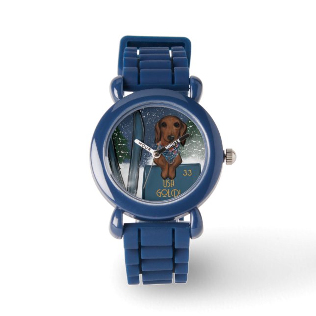 DACHSHUND  HORLOGE (Voorkant)
