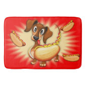 Dachshund Hot Dog Badmat (Voorkant)