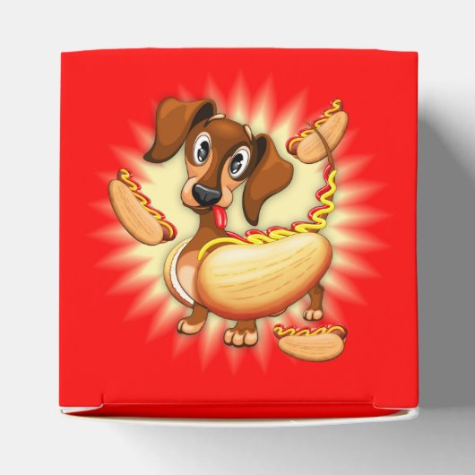 Dachshund Hot Dog Bedankdoosjes (Bovenkant)