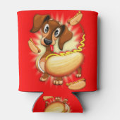Dachshund Hot Dog Blikjeskoeler (Achterkant)