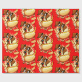 Dachshund Hot Dog Cadeaupapier (Vlak)