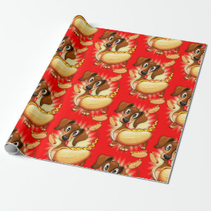 Dachshund Hot Dog Cadeaupapier