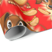 Dachshund Hot Dog Cadeaupapier (Rol Hoek)