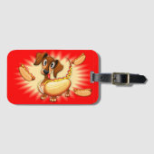 Dachshund Hot Dog Cute and Funny Character Bagagelabel (Voorkant (horizontaal))