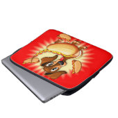 Dachshund Hot Dog Cute and Funny Character Laptop Sleeve (Voorkant onderkant)