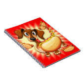 Dachshund Hot Dog Cute and Funny Character Notitieboek (Rechterzijde)