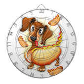 Dachshund Hot Dog Dartbord (Voorkant)