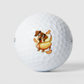 Dachshund Hot Dog Golfballen (Voorkant)