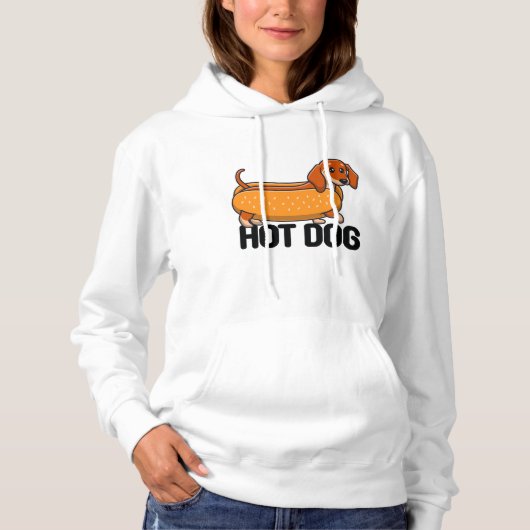 Dachshund Hot Dog Hoodie (Voorkant)