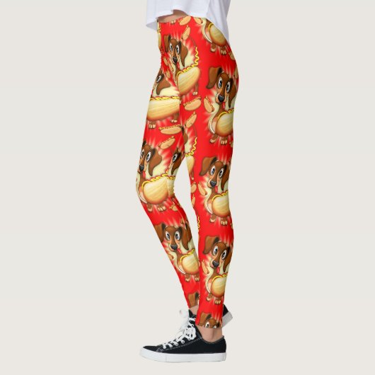 Dachshund Hot Dog Leggings (Links)