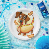 Dachshund Hot Dog Papieren Bordje (Feest)
