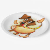 Dachshund Hot Dog Papieren Bordje (Gekanteld)
