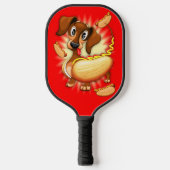 Dachshund Hot Dog Pickleball Paddle (Voorkant)