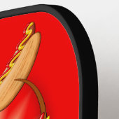 Dachshund Hot Dog Pickleball Paddle (Links Detail)