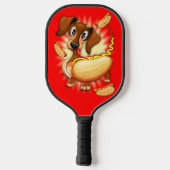 Dachshund Hot Dog Pickleball Paddle (Achterkant)