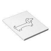 DACHSHUND, HOT DOG, SAUSAGE DOG, CUTE, HONDENLIEFH NOTITIEBLOK (Schuin)