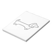 DACHSHUND, HOT DOG, SAUSAGE DOG, CUTE, HONDENLIEFH NOTITIEBLOK (Linkerzijde)