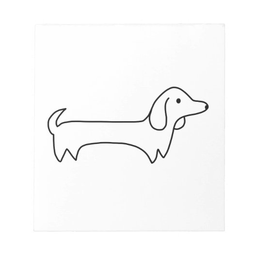 DACHSHUND, HOT DOG, SAUSAGE DOG, CUTE, HONDENLIEFH NOTITIEBLOK (Voorkant)