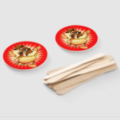 Dachshund Hot Dog Schattig Karakter Handwaaier (Niet-gemonteerd)