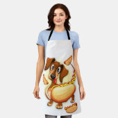 Dachshund Hot Dog Schort (Gedragen)