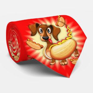 Dachshund Hot Dog Stropdas