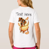 Dachshund Hot Dog T-shirt (Achterkant)