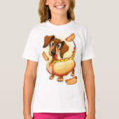 Dachshund Hot Dog T-shirt (Voorkant)
