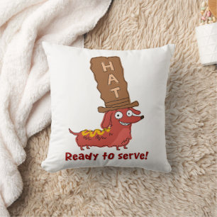Dachshund Hotdog Grapje Kussen