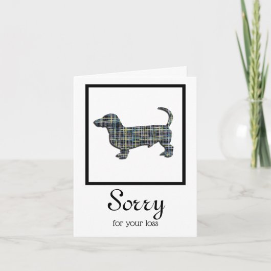 Dachshund Hound Dog Pet Sympathia Card Kaart (Voorkant)