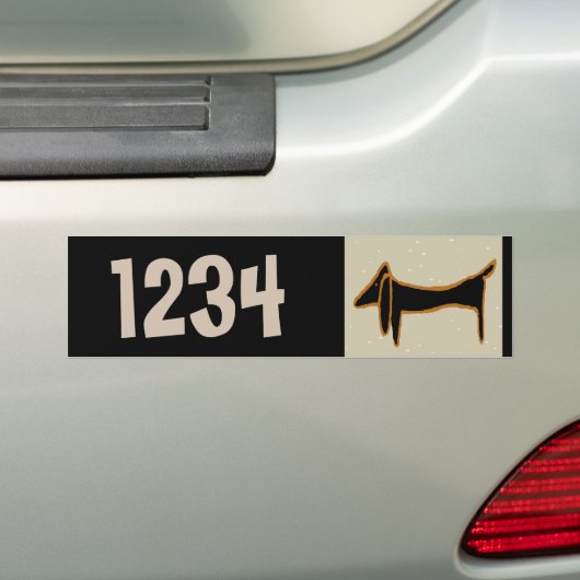 Dachshund House Numbers Bumpersticker (Op auto)