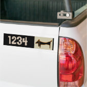 Dachshund House Numbers Bumpersticker (Op Truck)