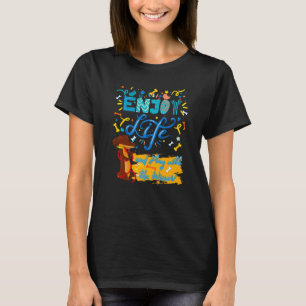 DACHSHUND HUISDIER GRAPPIGE WIENER HOND GENIETEN V T-SHIRT