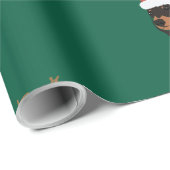 Dachshund huisdier kerst Cadeaupapier (Rol Hoek)