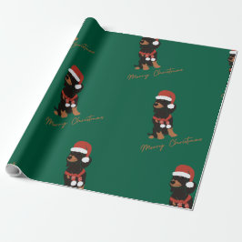 Dachshund huisdier kerst Cadeaupapier