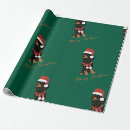 Dachshund huisdier kerst Cadeauverpakking Cadeaupapier