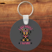 Dachshund I Do What I Want Funny Dog  Sleutelhanger (Voorkant)