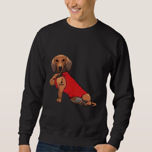 Dachshund I Love mama Trui (Voorkant)