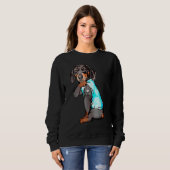 Dachshund I Love Mimi Tattoo Apparel Dog Mimi Moth Trui (Voorkant volledig)