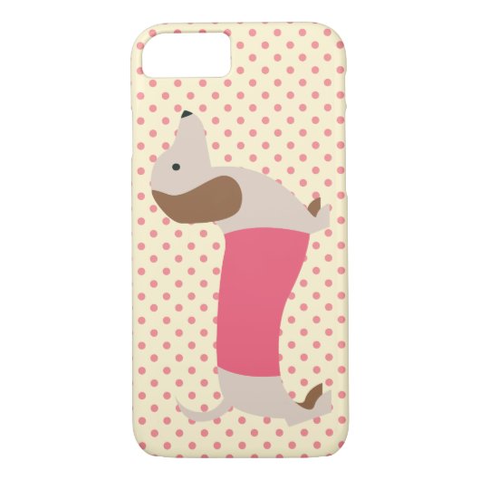 Dachshund I Phone Case Pink Wiener Dog Phone Case (Achterkant)