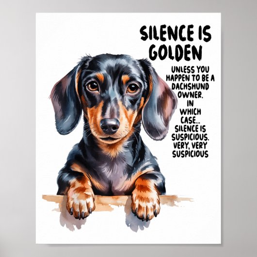 Dachshund Ideas For Women & Novelty Miniature Poster (Voorkant)