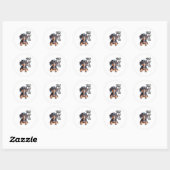 Dachshund Ideas For Women &amp; Novelty Miniature  Ronde Sticker (Vel)