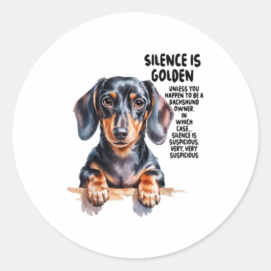 Dachshund Ideas For Women &amp; Novelty Miniature  Ronde Sticker (Voorkant)